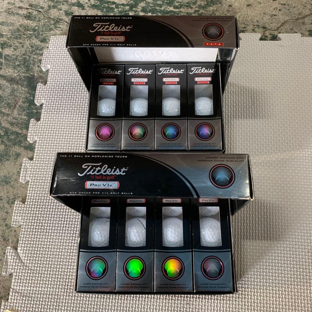 H066\"未使用 Titleist ゴルフボール PRO V1x 2点セット