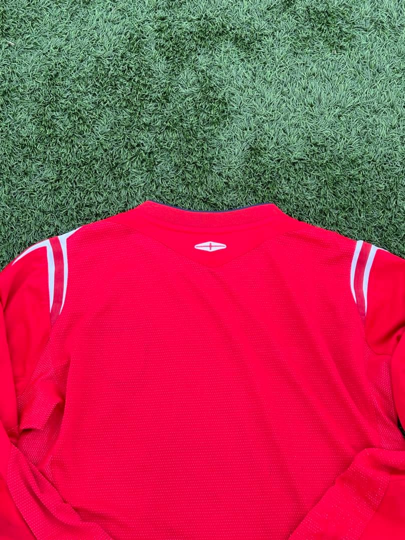 【美品】公式Umbro 00s04〜06イングランド代表 赤 L アウェイ