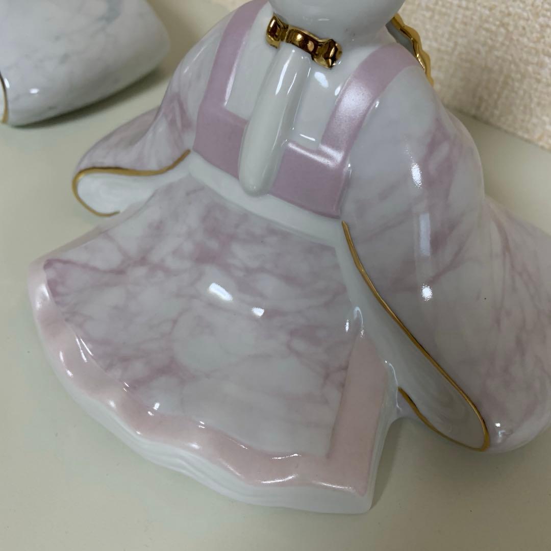 出品26日まで 最終価格 大理石柄 陶器の雛人形