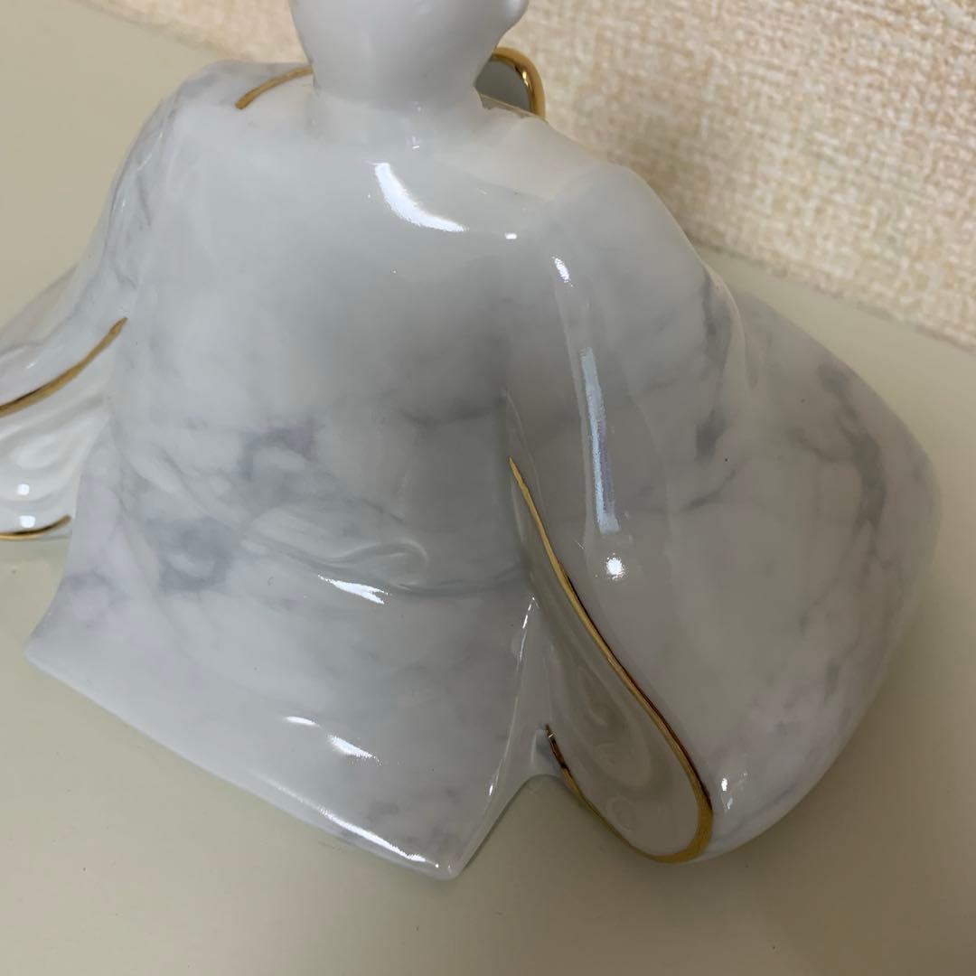 出品26日まで 最終価格 大理石柄 陶器の雛人形