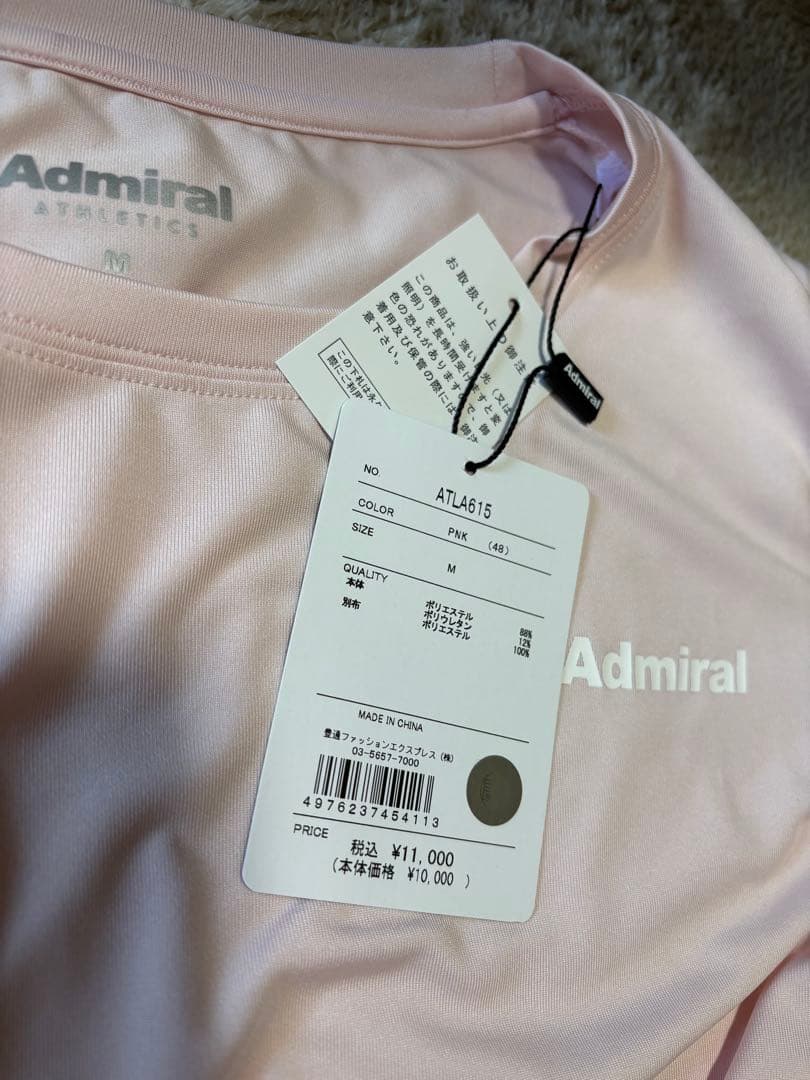 Admiral ピンク Ｍサイズ　半袖 Tシャツ レース付き【新品タグ付】