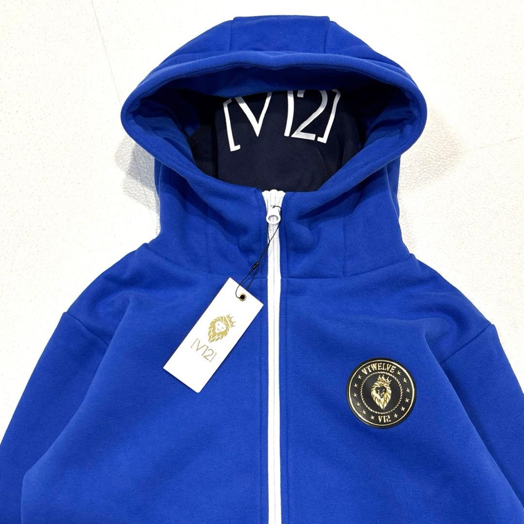 【新品/タグ付/23AW/レディースM】V12　ネックパーカー　ジップアップ