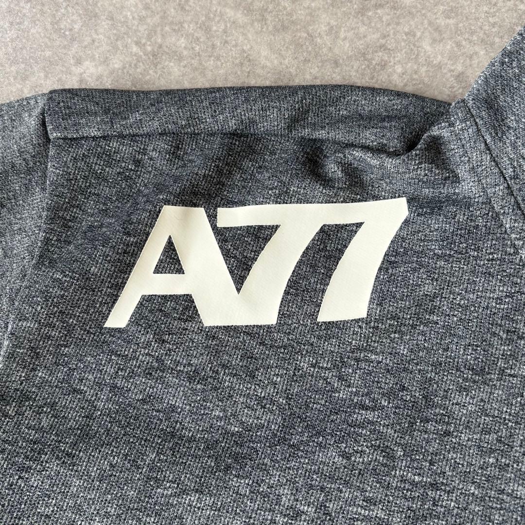『アシックス』A77 ジップアップ ジャージジャケット グレー×ブラック L