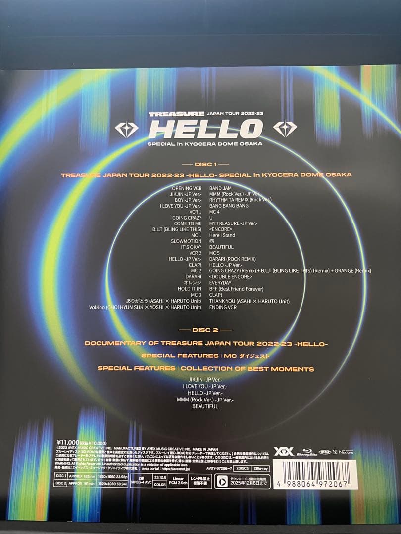【美品】treasure HELLOツアー BluRay