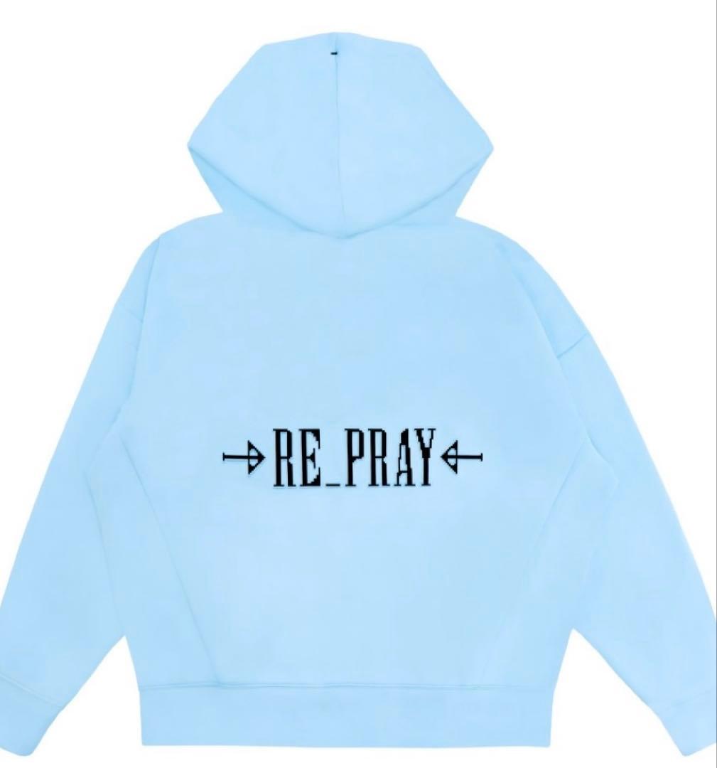 羽生結弦　リプレイ　RE_PRAYパーカー　Sサイズ　水色　ブルー