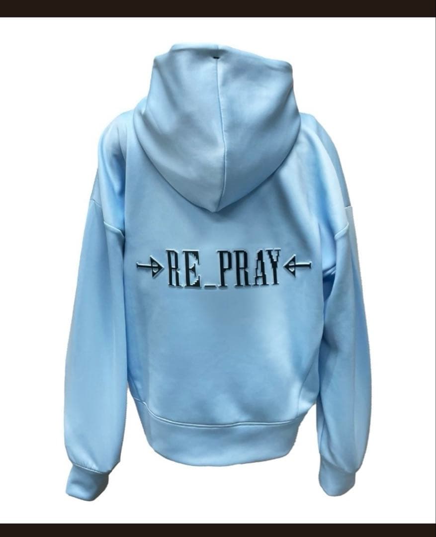 羽生結弦　リプレイ　RE_PRAYパーカー　Sサイズ　水色　ブルー