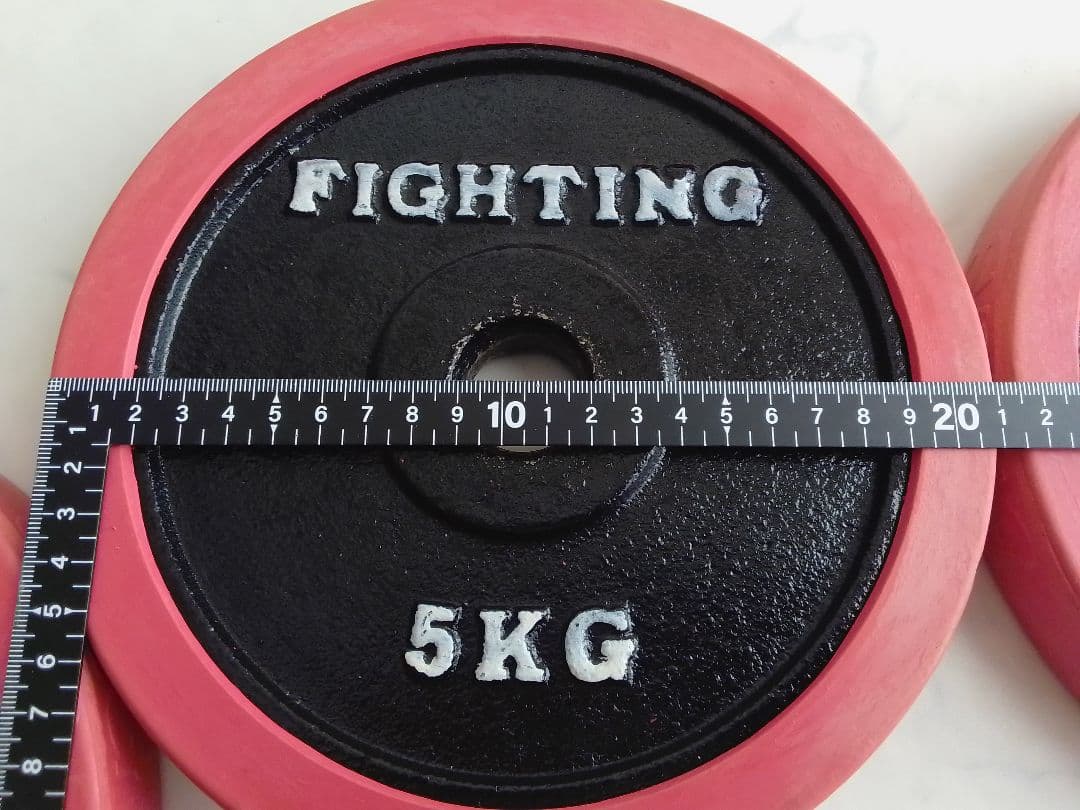 ファイティングロード ダンベル ラバー付 5kg×4=20kg 28mm ②