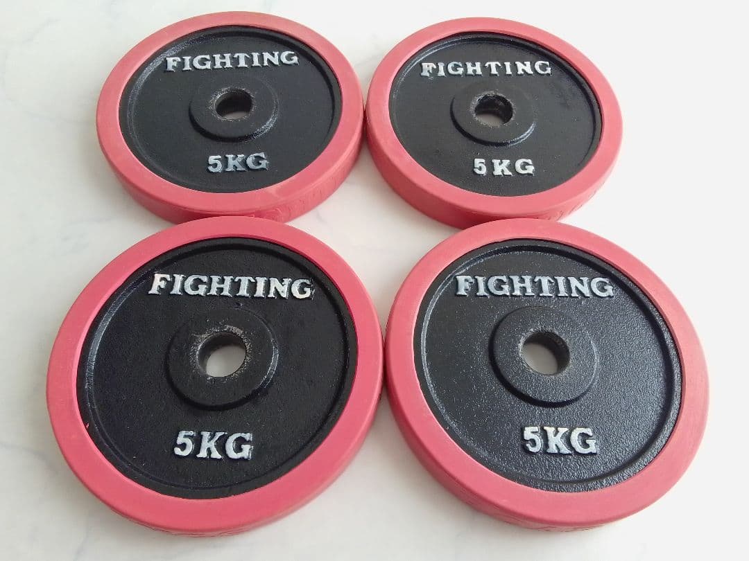 ファイティングロード ダンベル ラバー付 5kg×4=20kg 28mm ②