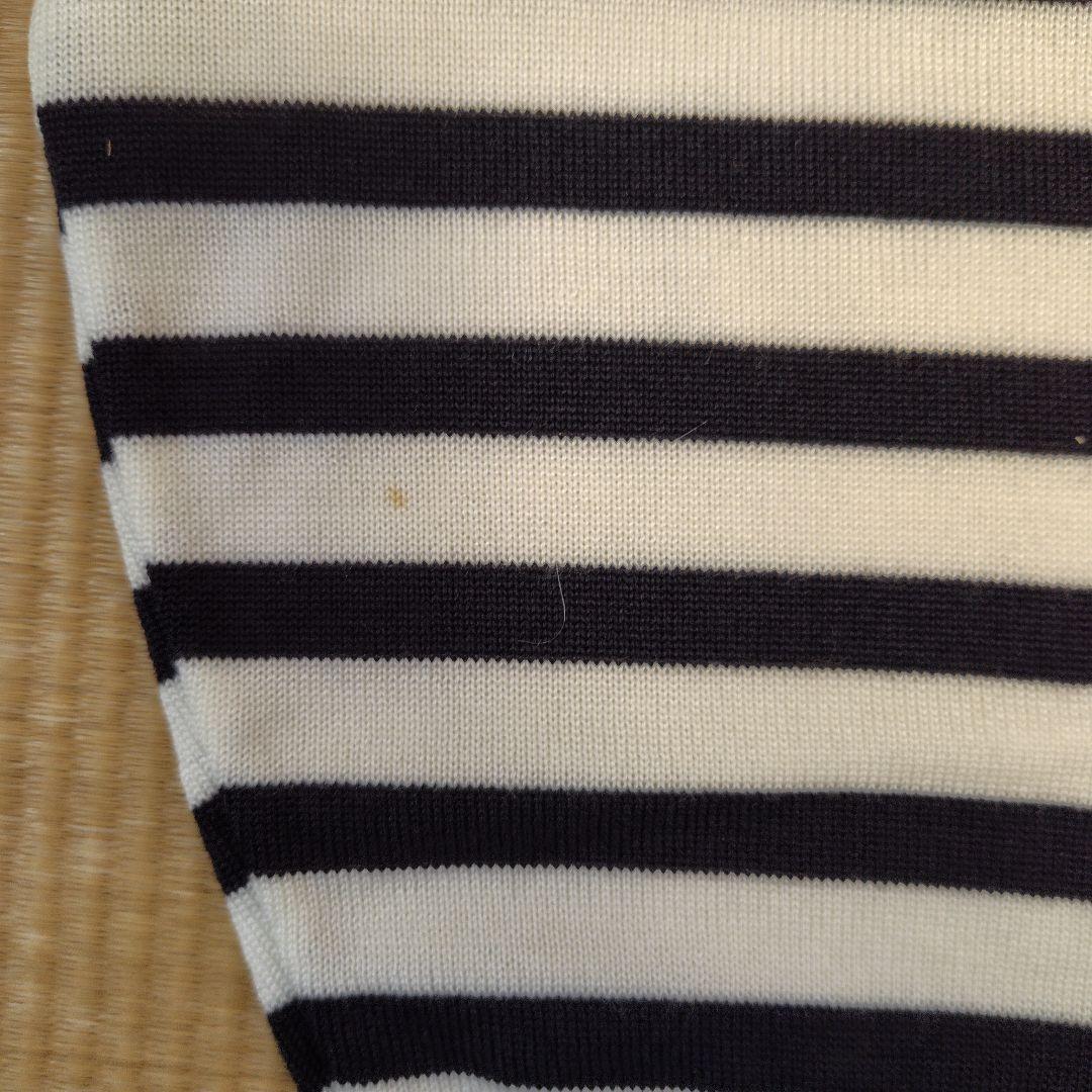 LANVIN SPORT ストライプ Vネック長袖シャツ ゴルフウェア