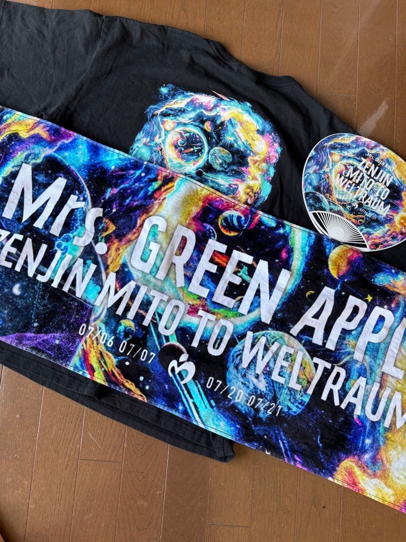 ミセスグリーンアップルゼンジンTシャツXL & タオルとうちわ セットおまけ付