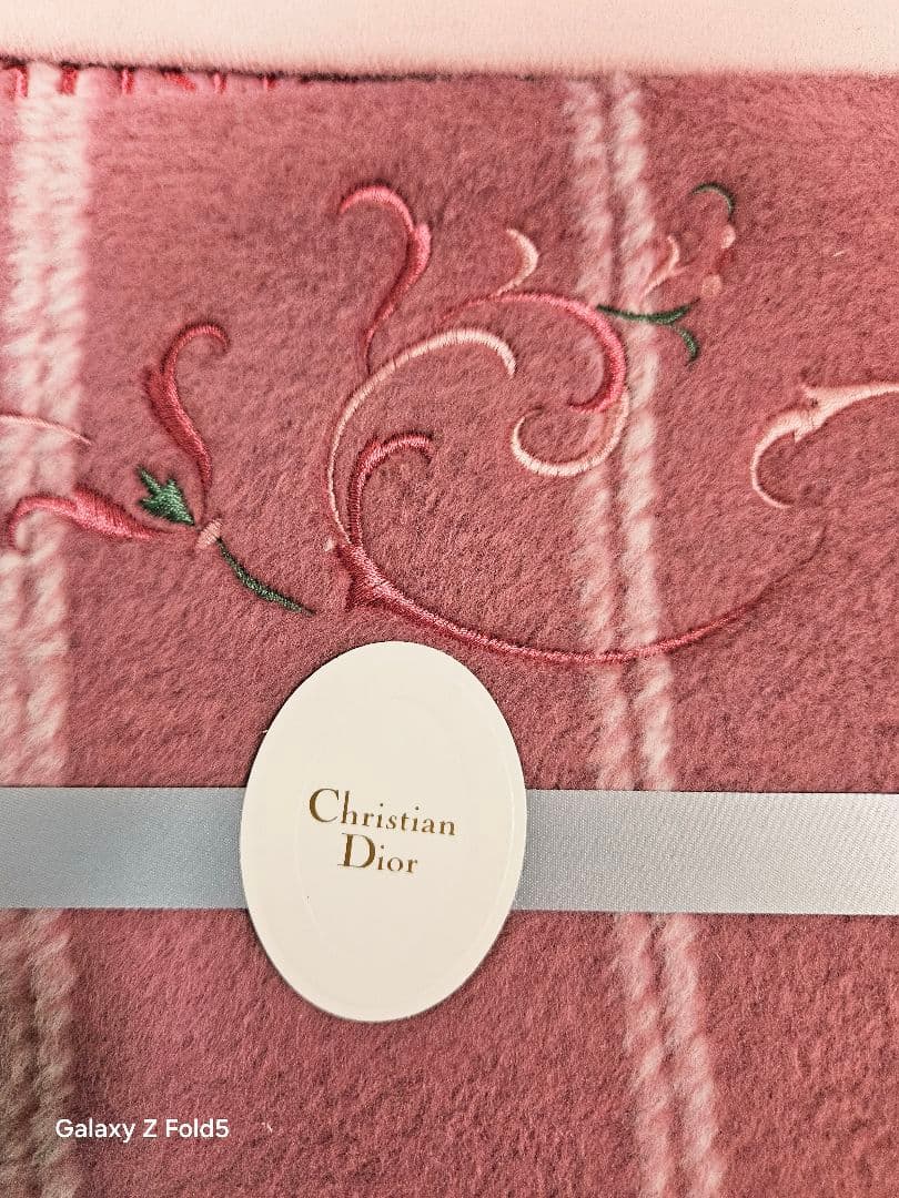 【未使用】Christian Dior ブランケット 毛布 刺繍