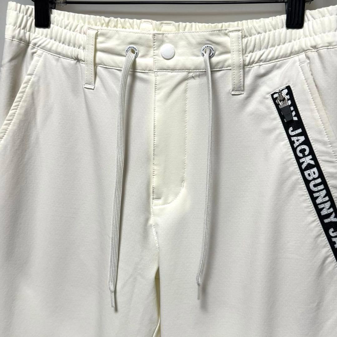 ジャックバニー 2WAYストレッチ 二重織りパンツ ホワイト ゴルフ レディース