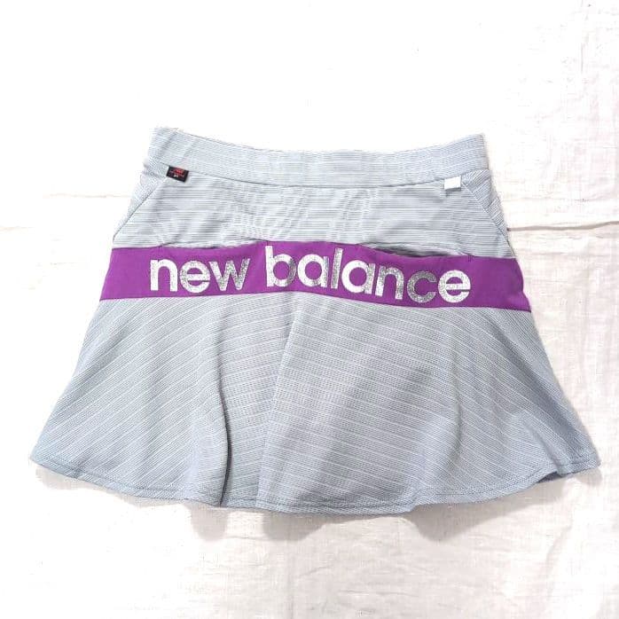 美品　new balance ゴルフウェアセット 紫×グレー　サイズ1
