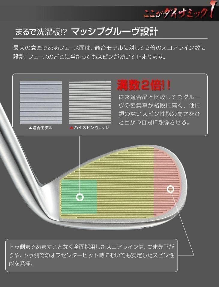 レフティ（新品2本セット）ハイスピン ウェッジ 52・57度　スチール