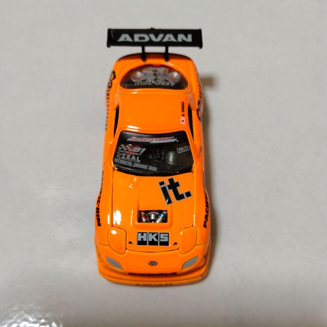 難あり 1/64 マッスルマシーン 4 FD3S D1仕様 蛍光オレンジ