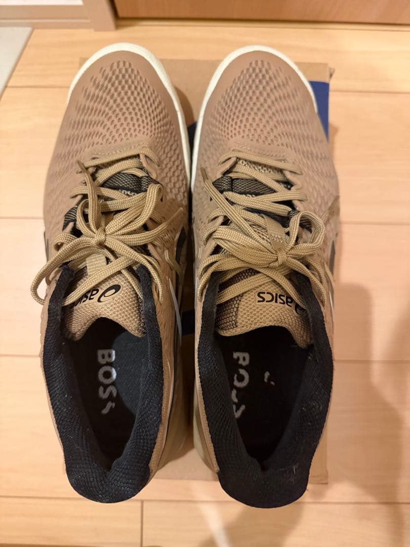 ASICS テニスシューズ ベージュ