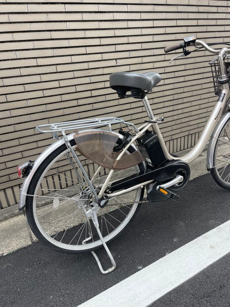 電動アシスト自転車 ベージュ 前バスケット付き