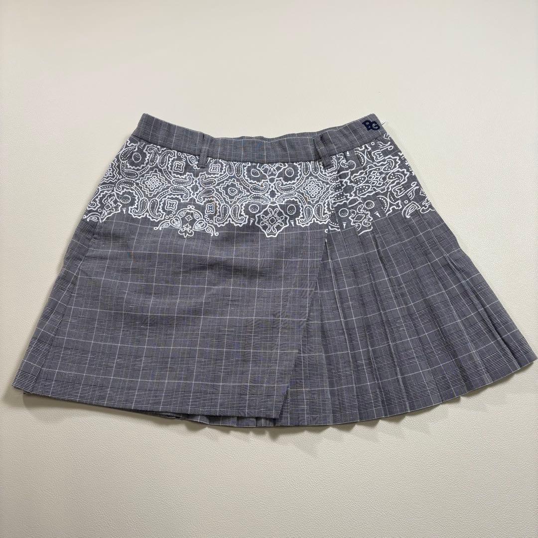 ✨美品✨ パーリーゲイツ プリーツスカート 総柄 チェック ゴルフウェア