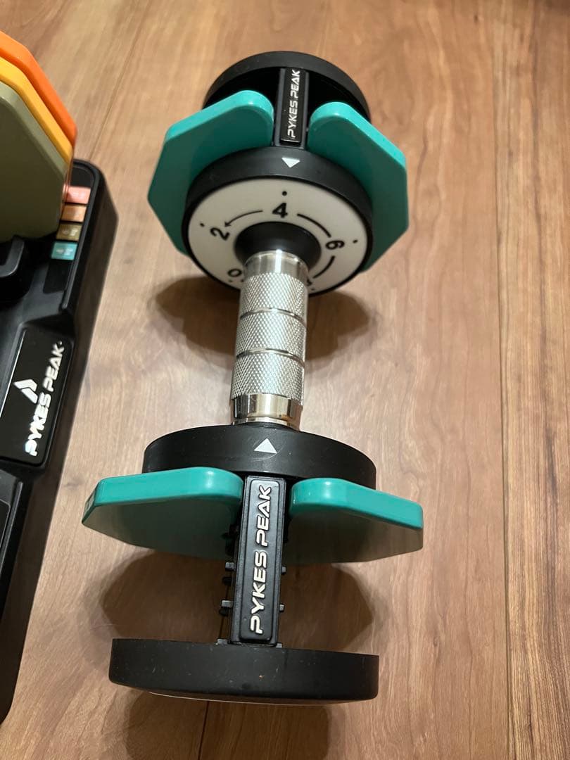 ダンベル 10kg 可変式 レインボー PYKES PEAK 2個セット