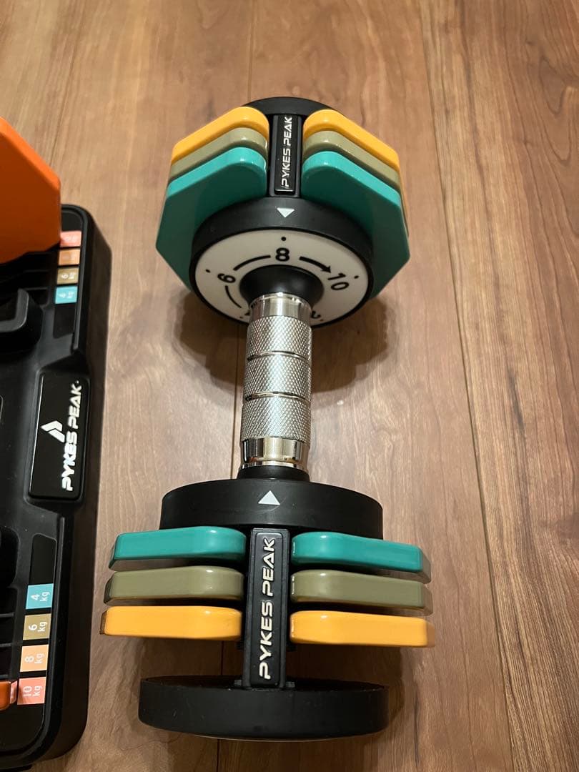 ダンベル 10kg 可変式 レインボー PYKES PEAK 2個セット