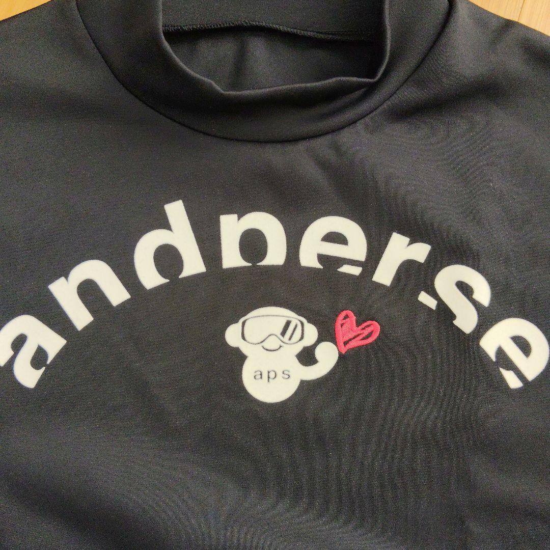 andperse ブラック モックネックシャツ