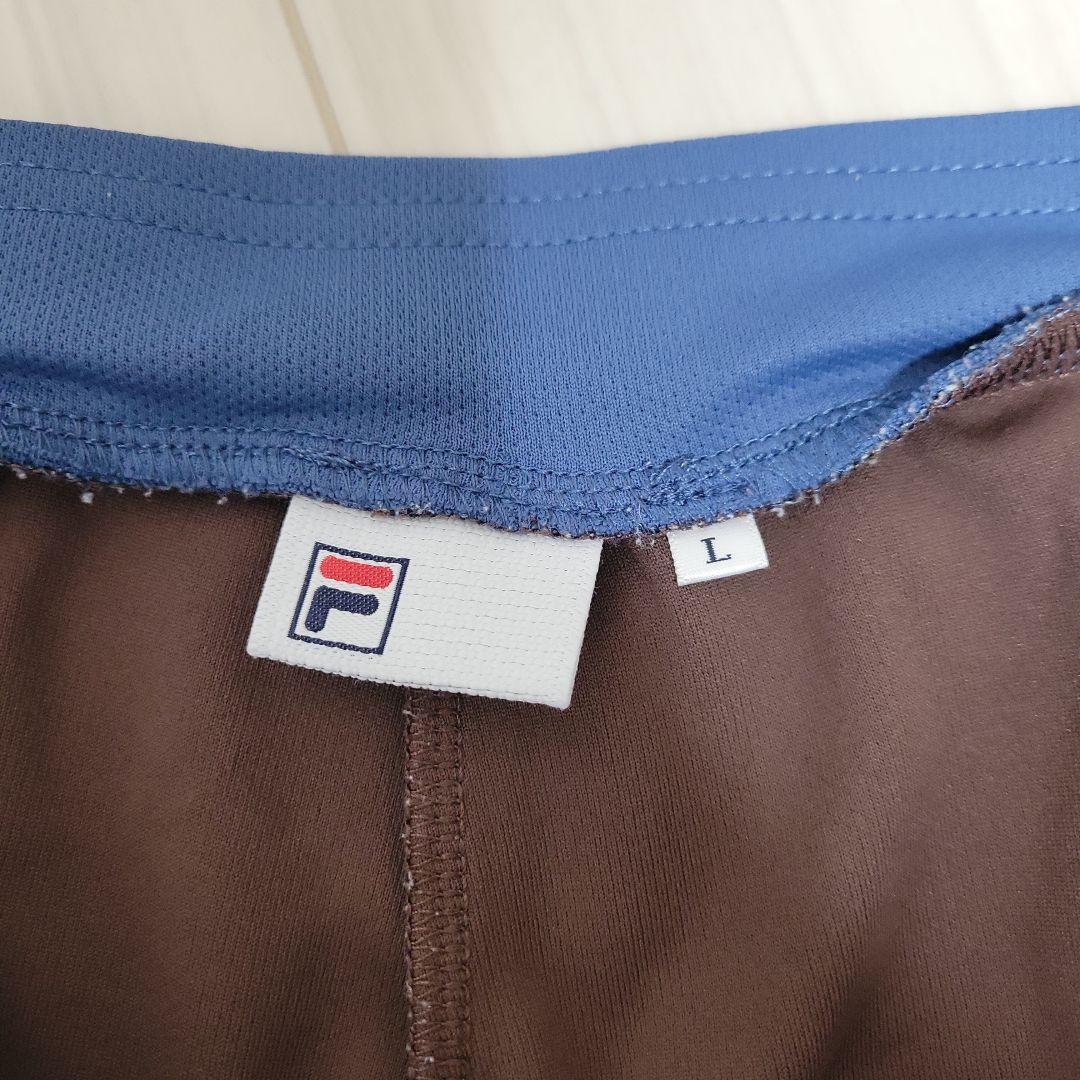 FILA テニスウェア 上下セット 青・茶 チェック柄