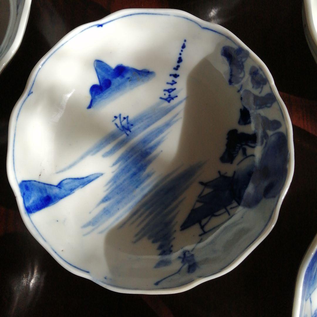 伊万里　染付膾皿　12客　15.5cm　大正期