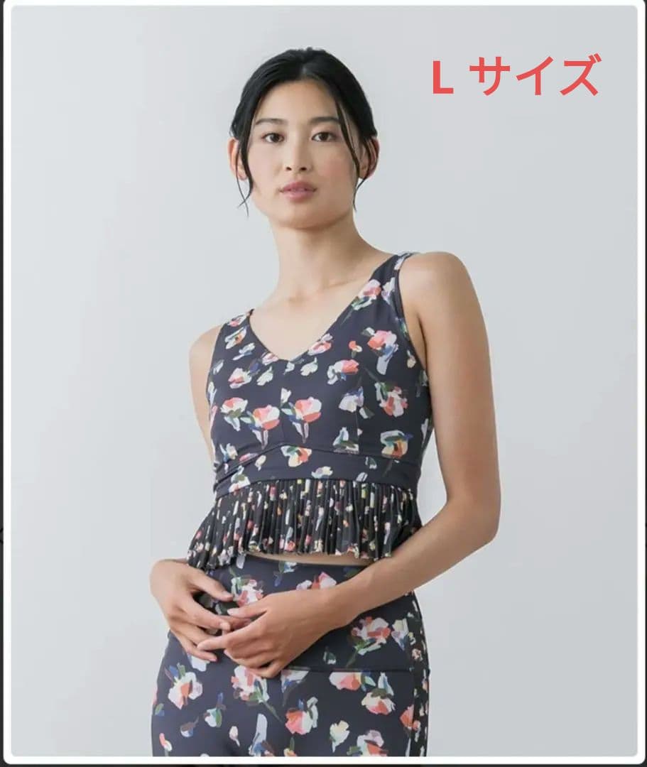 【SUKALA】値下げ不可　ローズプリントブラトップ