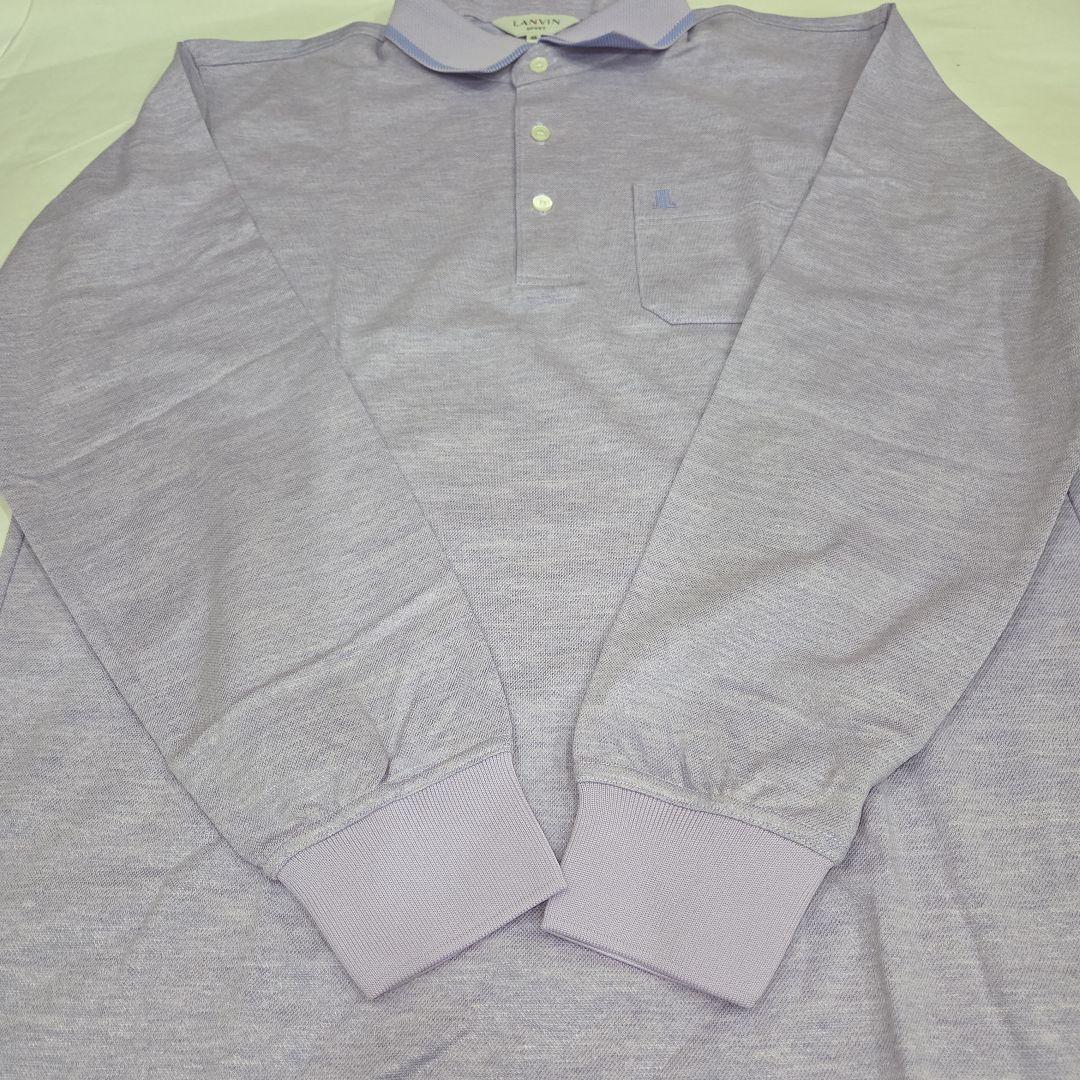 未使用タグ無LANVIN SPORT ラベンダー長袖ポロ40&綿春セーター 40