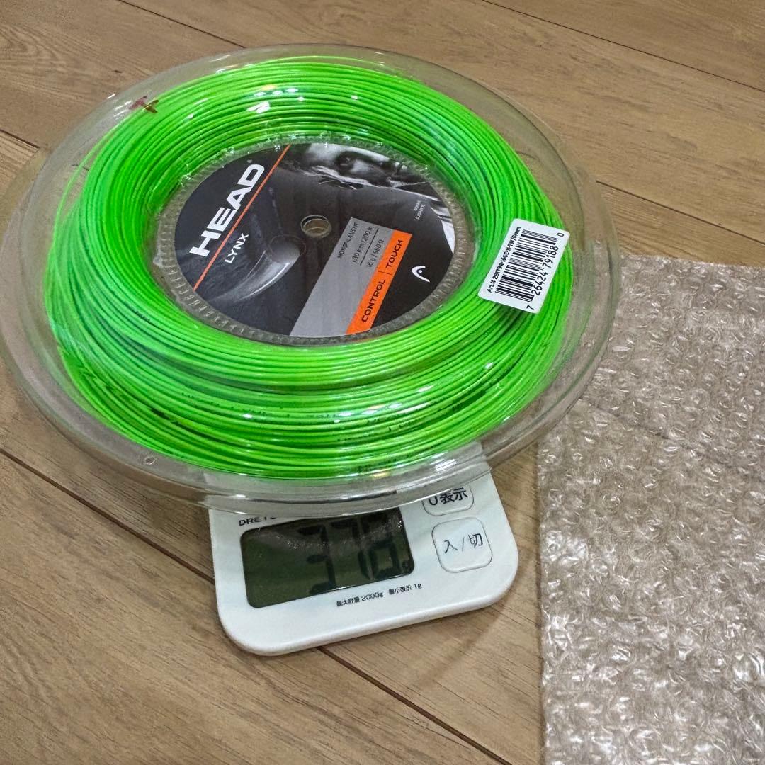 200mロールガット ヘッド リンクス グリーン 1.30mm ★ 3回使用