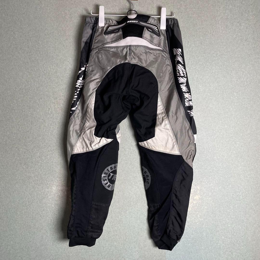 M　レーシングパンツ　モトクロス　黒×白×グレー　プロテクター　綺麗