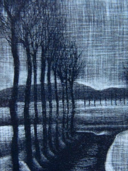 加山又造、越後雪景、希少画集画、新品額装、状態良好