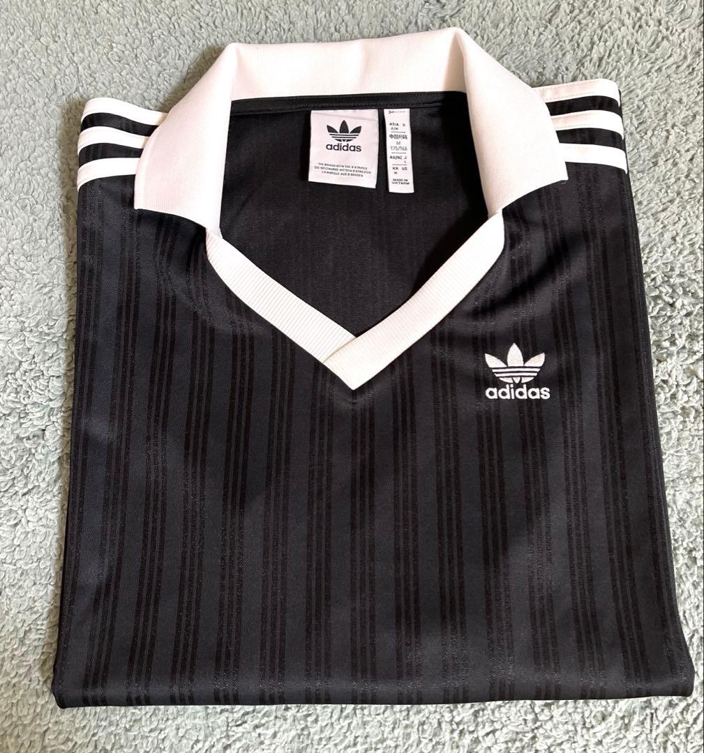adidasアディカラー ピケ PIQUE LS ゲームシャツ　長袖・ブラック