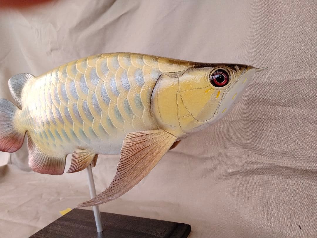 ハンドメイド　41cmアジアアロワナ　フィギュア　レプリカ　オブジェ　置物