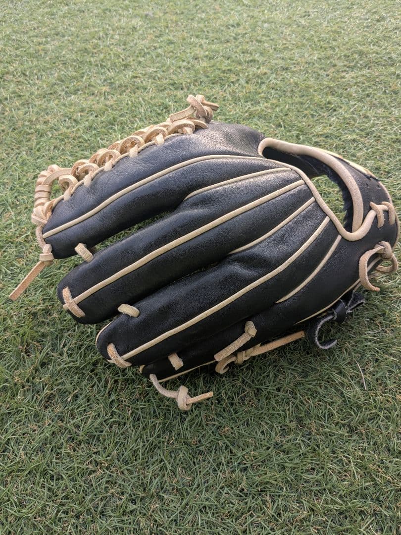 SSK 軟式野球グローブ 黒 レザー ボール付き