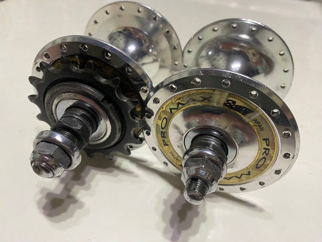 スズエ　PRO MAX プロマックス　ピスト　前後ハブ　セット　競輪