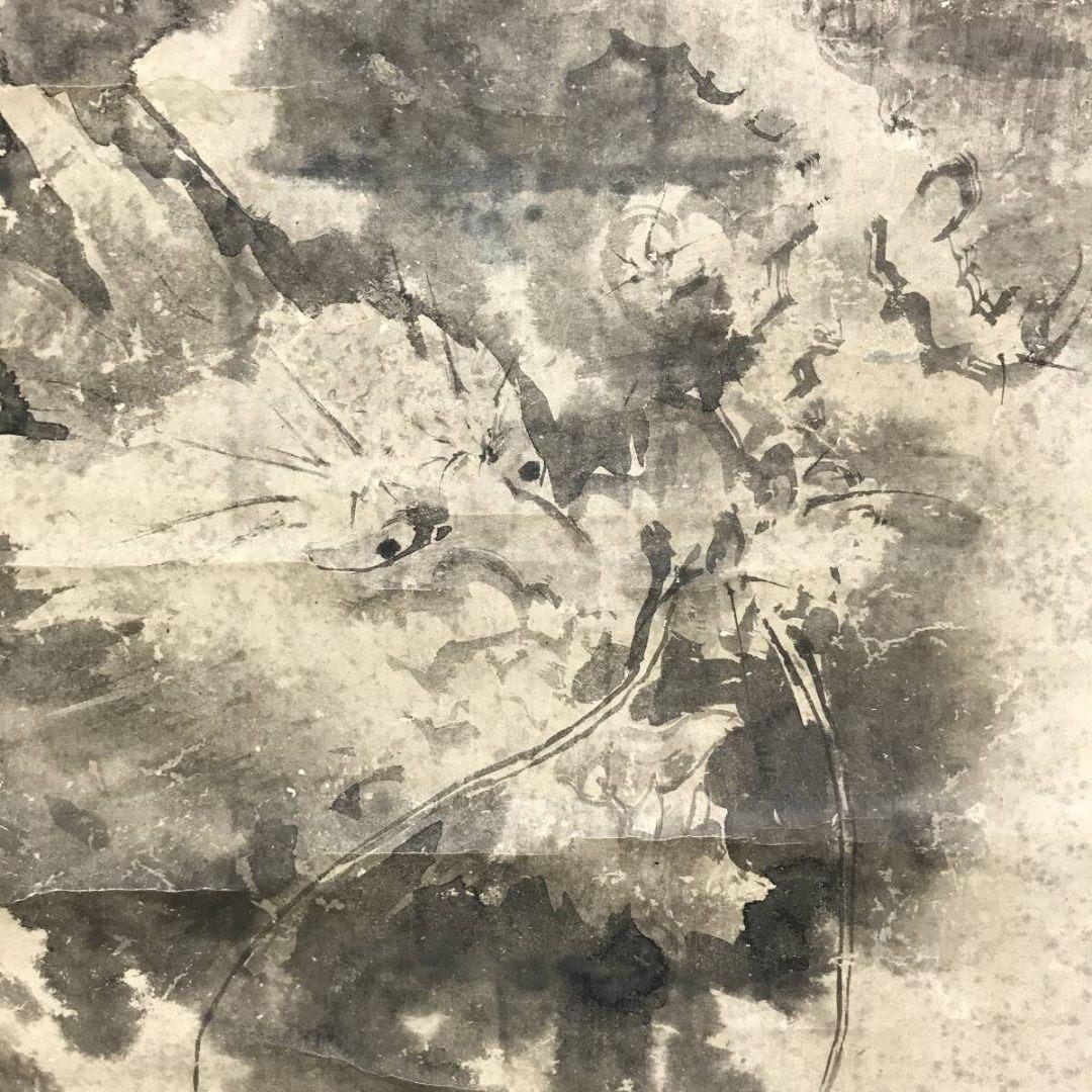 模写/佐伯岸駒/雲龍図/昇竜/昇龍図/花鳥図/掛軸/名家伝来/AK-894