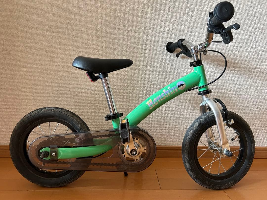 【美品】へんしんバイク2 エメラルドグリーン 緑 自転車 ストライダー