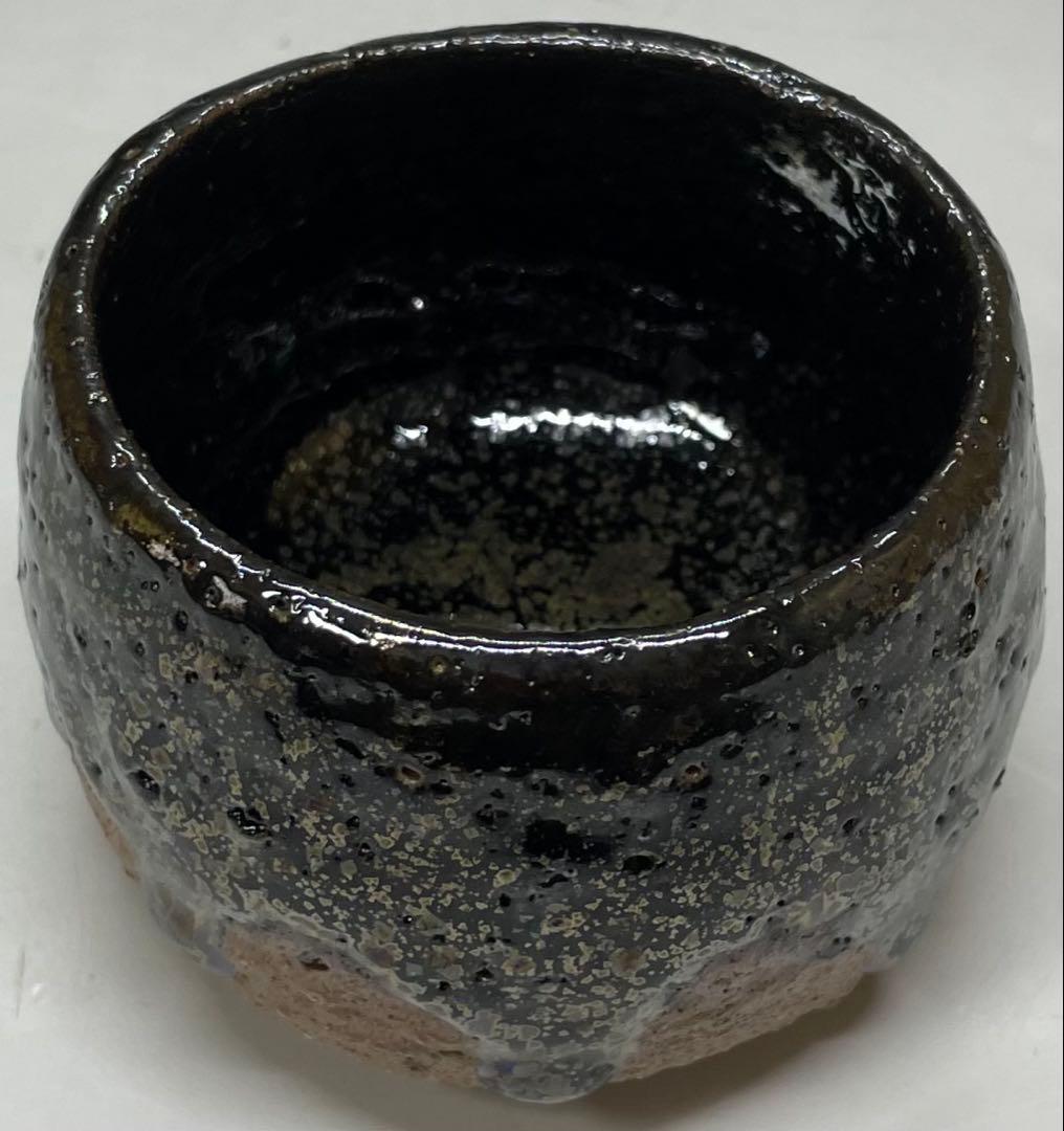 藤井茂男　黄金天目　ぐい呑　共箱　共布　栞　h8089