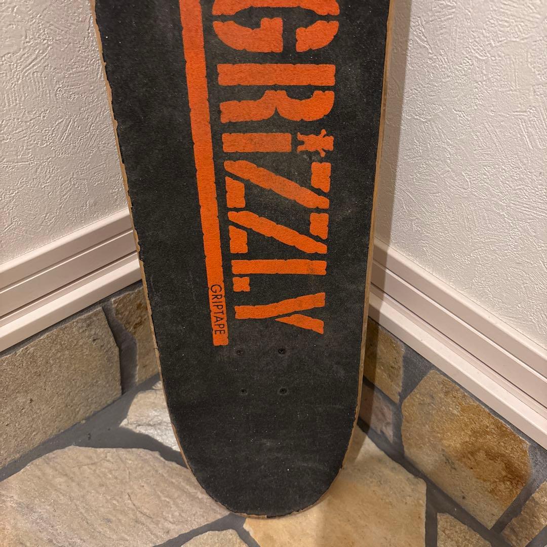 GRIZZLY スケートボードデッキ オレンジロゴ　スケボー　ストリート