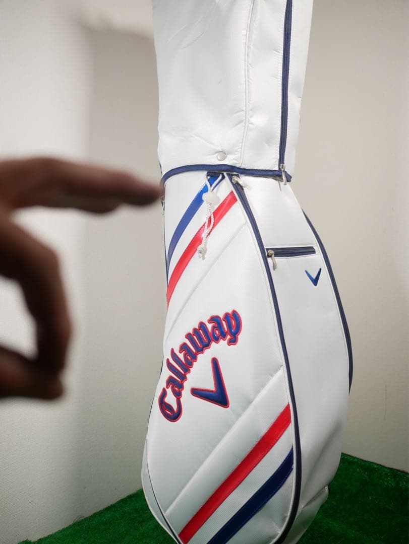 t*5様 Callaway ゴルフバッグ ホワイト レッド ブルー　トリコロール