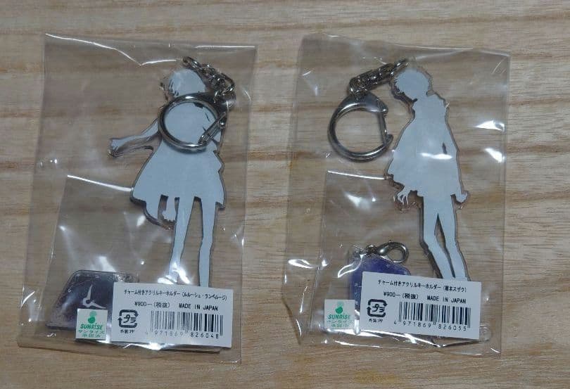 【希少品】コードギアス チャーム付きアクリルキーホルダー ルルーシュ スザク