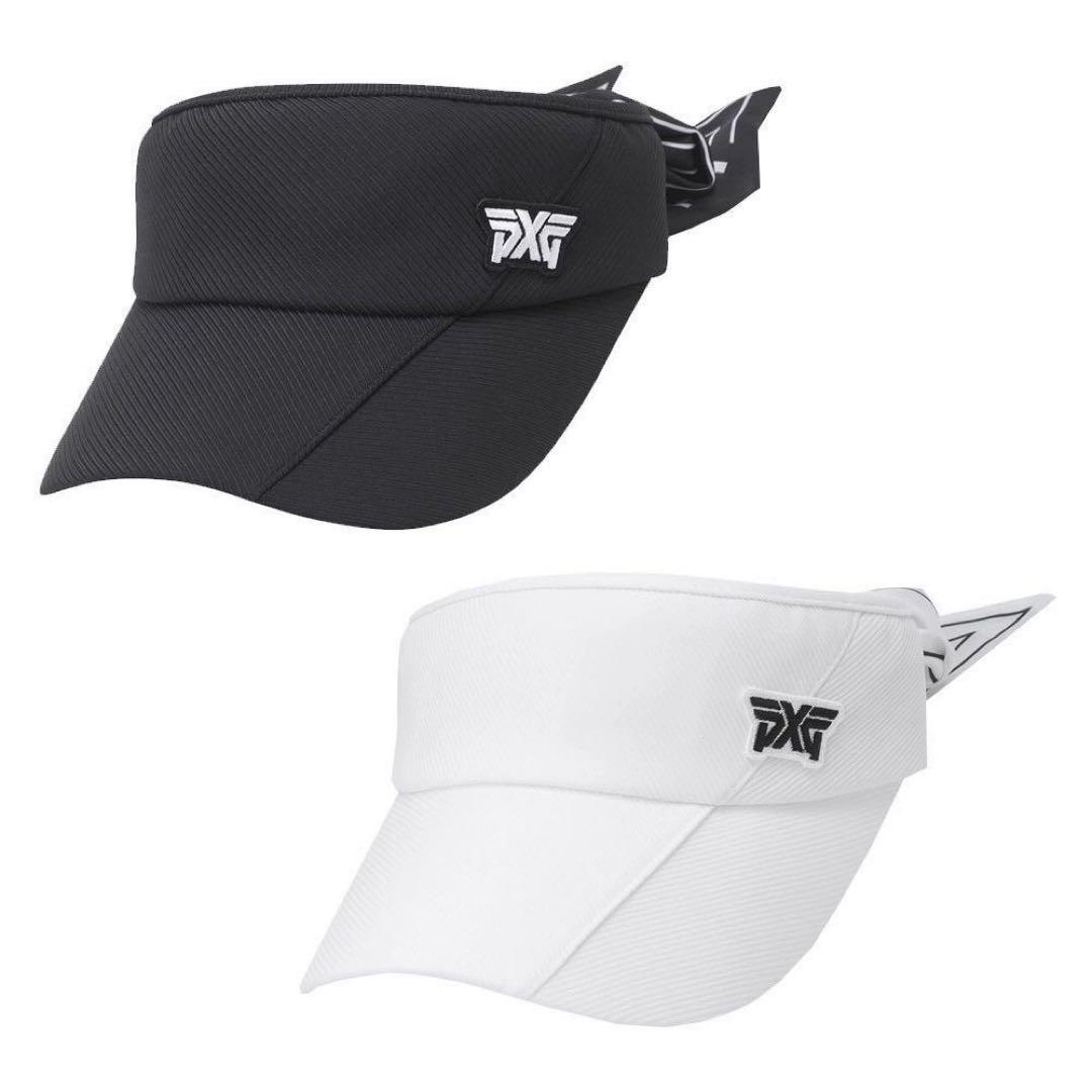 pxg ゴルフ レディース サンバイザー 帽子 キャップ人気 ブラック ホワイト