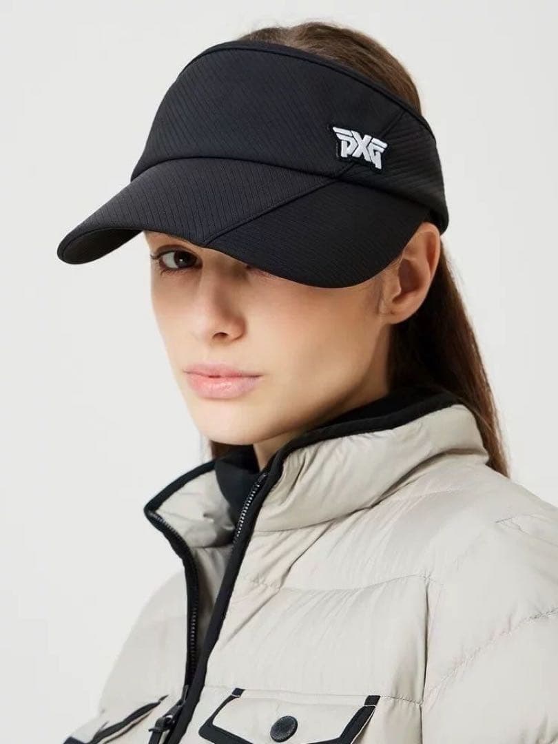 pxg ゴルフ レディース サンバイザー 帽子 キャップ人気 ブラック ホワイト