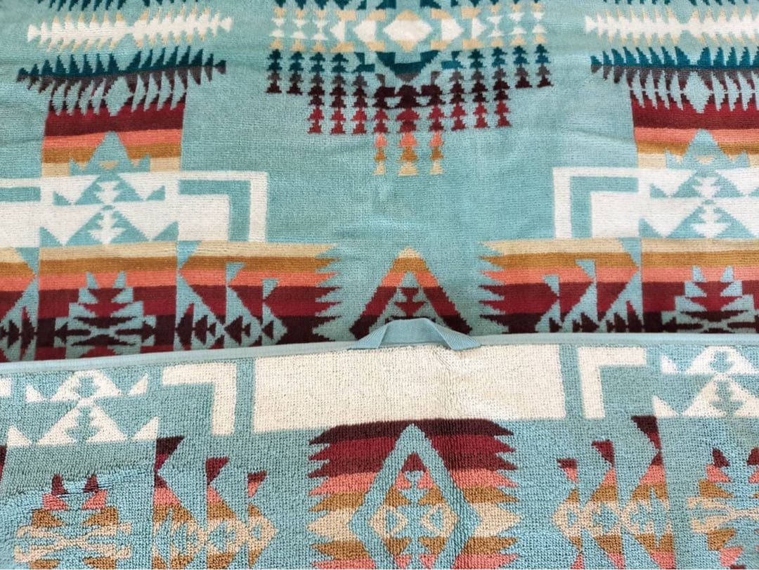 PENDLETON ペンドルトン　特大　ブランケット　タオルケット　淡水色