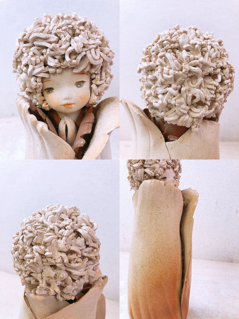 N*g様 ④竹内祥子 陶器作品 陶人形 森の精 ビスクドール アンティーク 置物
