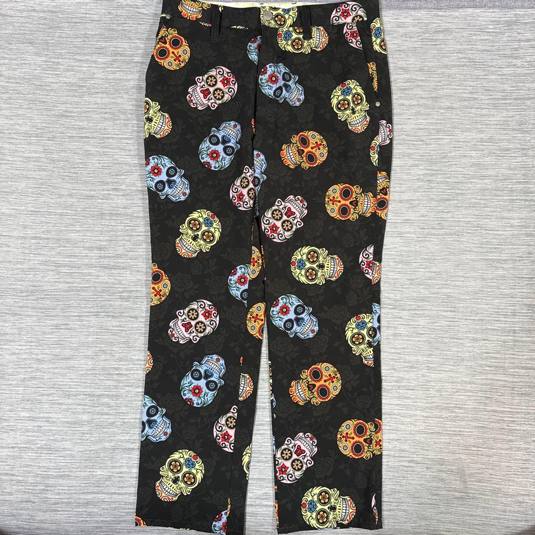 美品 LOUD MOUTH ラウドマウス　スカル総柄　パンツ