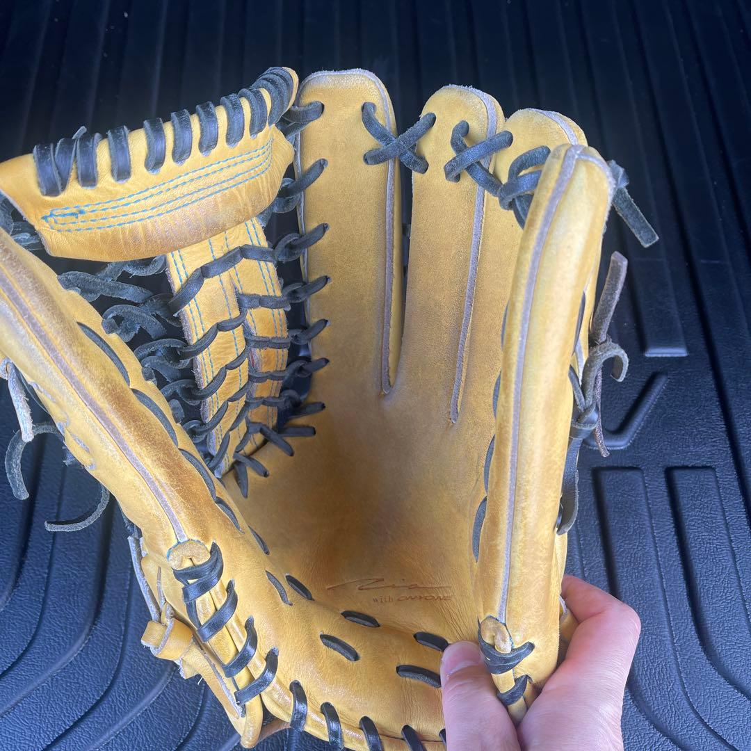 IPセレクト 硬式野球グローブ 黄色　外野用