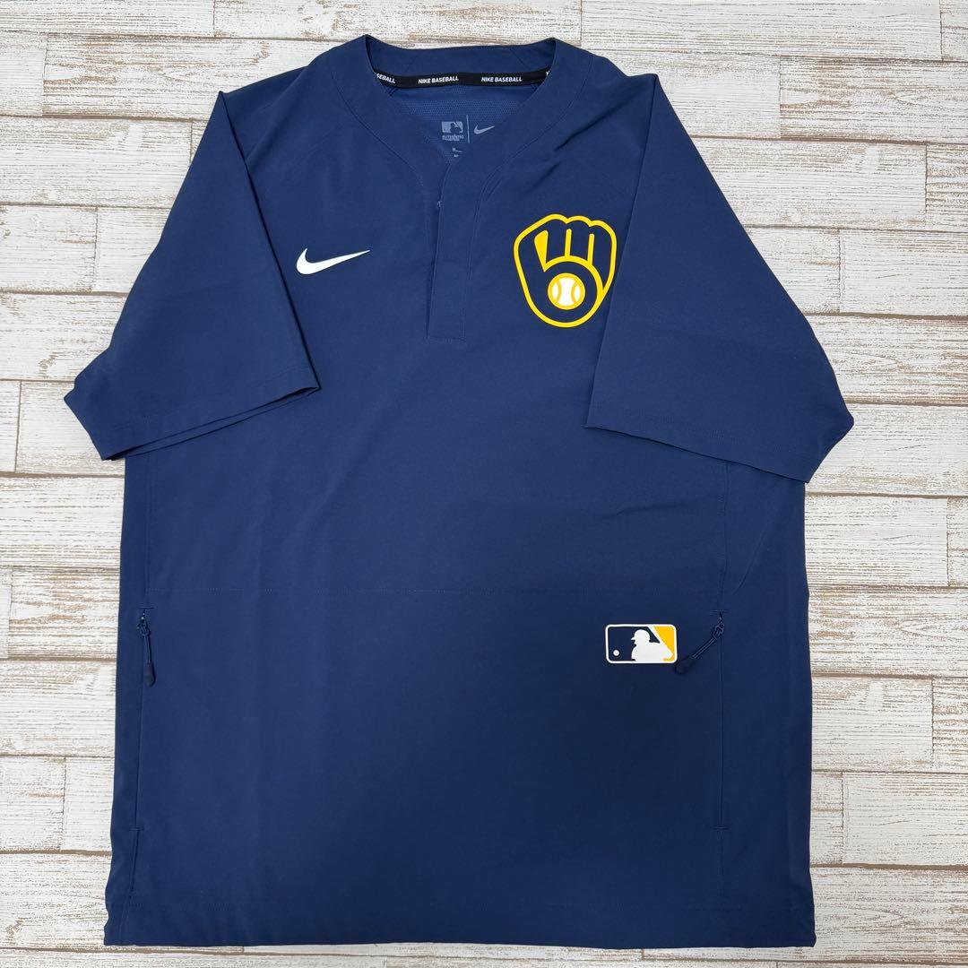 【美品】ナイキ MLB ブリュワーズ ウィンドシャツ 2025年モデル