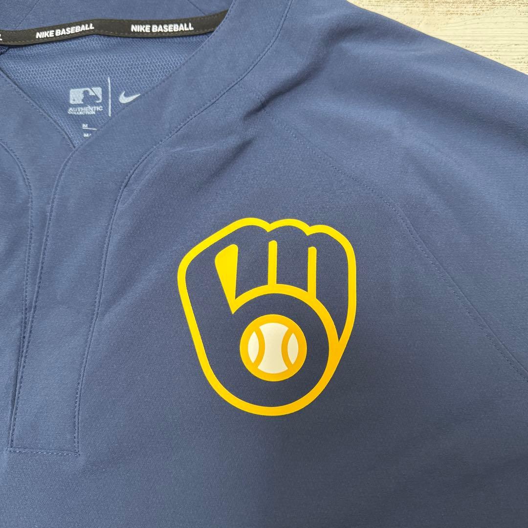 【美品】ナイキ MLB ブリュワーズ ウィンドシャツ 2025年モデル